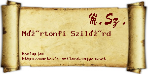 Mártonfi Szilárd névjegykártya